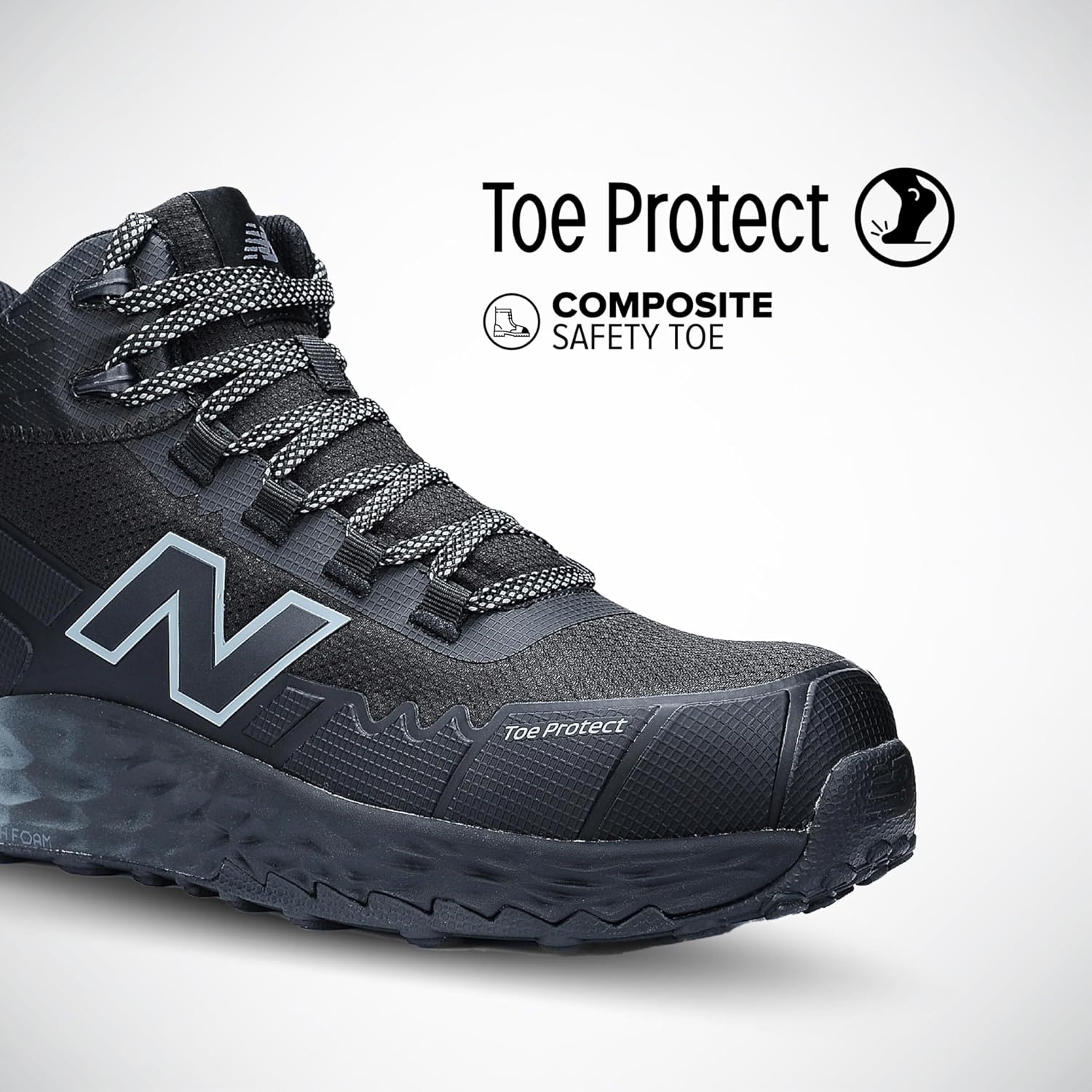 image:imageNew Balance Mens Composite Toe Cremorne Fresh Foam Work ShoesBlackGrey