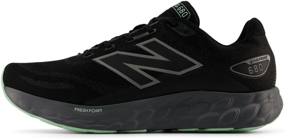 image:imageNew Balance Mens Fresh Foam 680 V8 Waterproof Running ShoeBlackCastlerockLab Green