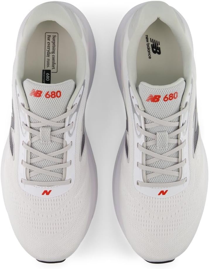 image:imageNew Balance Mens Fresh Foam 680 V9 Running SneakersWhiteGrey Matter