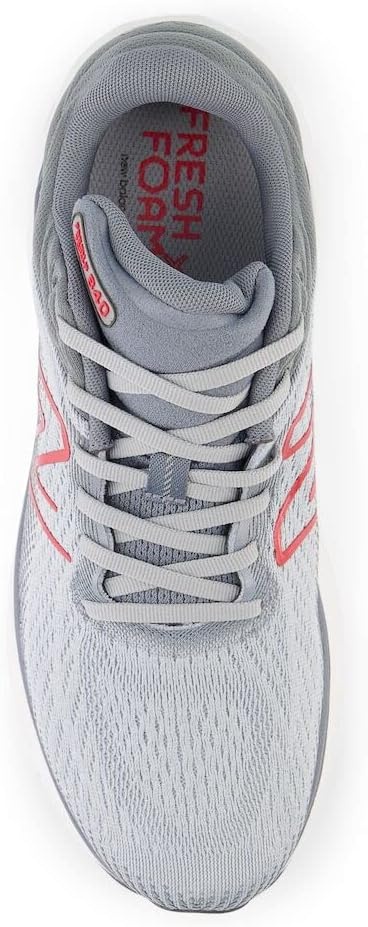 image:imageNew Balance Mens Fresh Foam X 840 V1 Running ShoesAluminum GreyTrue Red