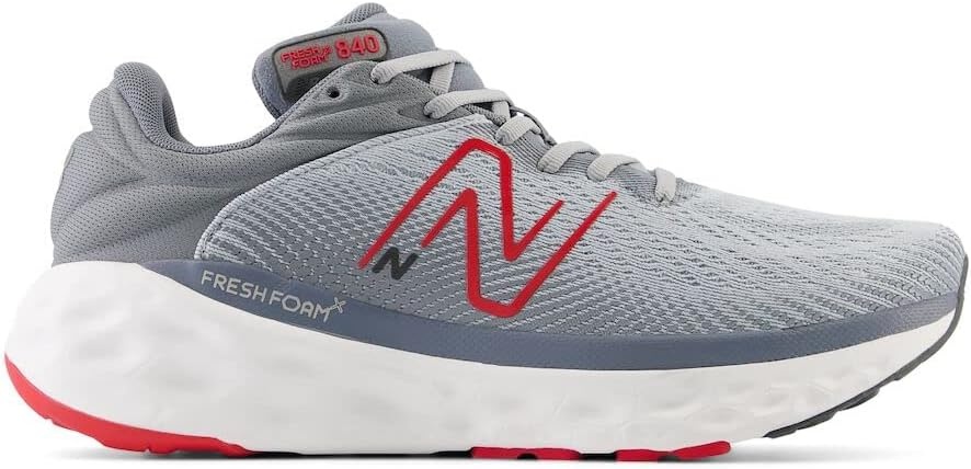 image:imageNew Balance Mens Fresh Foam X 840 V1 Running ShoesAluminum GreyTrue Red
