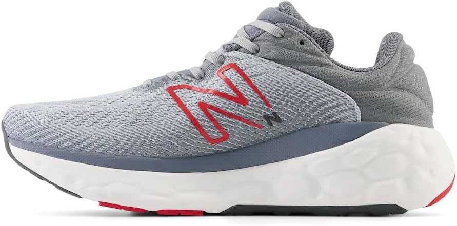 image:imageNew Balance Mens Fresh Foam X 840 V1 Running ShoesAluminum GreyTrue Red