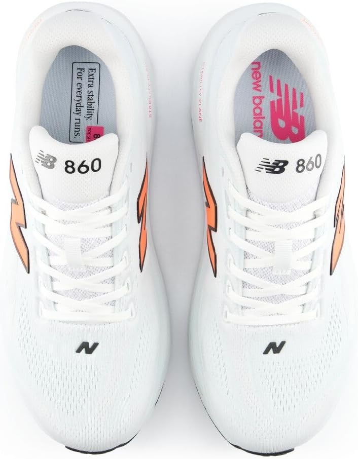 image:imageNew Balance Mens Fresh Foam X 860 V15 Running ShoeNb 103 WhiteTangerine Heat