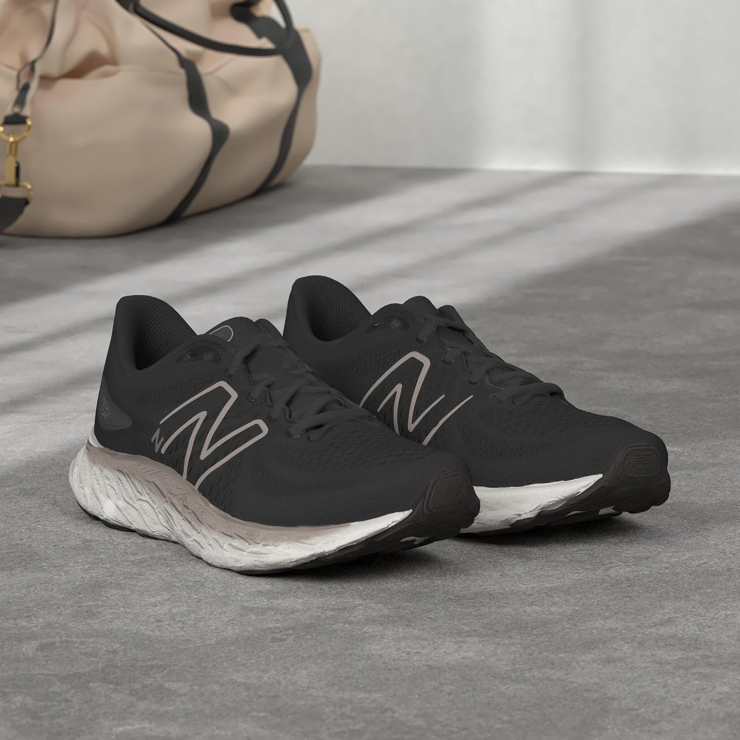 image:imageNew Balance Mens Fresh Foam X Evoz V3 Slip ResistantBlackSilver Metallic