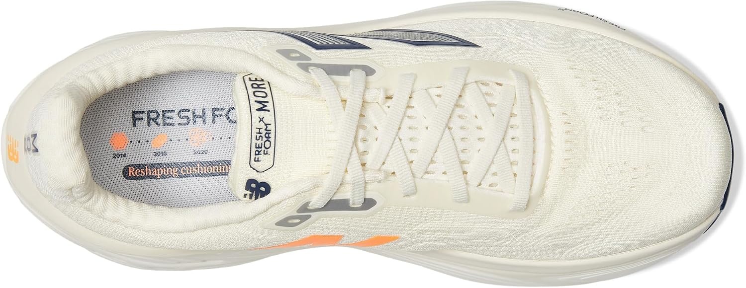 image:imageNew Balance Mens Fresh Foam X More V5 Running Shoe AngoraSea SaltHot Mango 15 M
