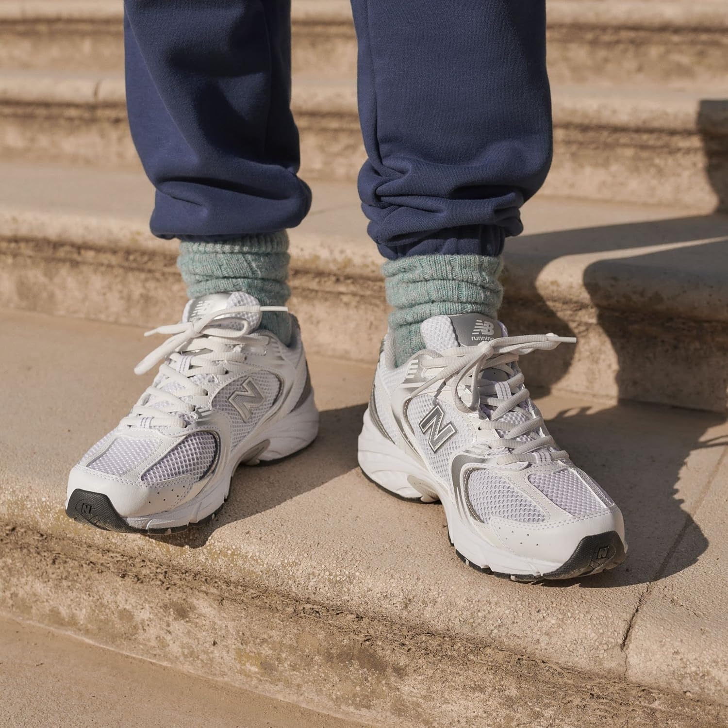 image:imageNew Balance Mens M530v2 Running ShoeNb WhiteSilver Metallic