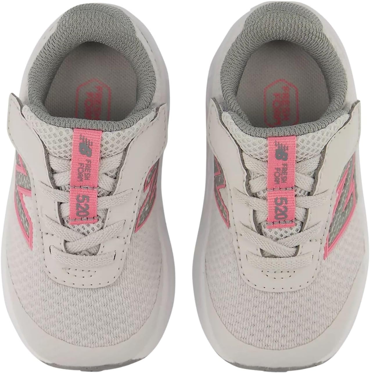 image:imageNew Balance UnisexBaby 520 Airplane Hook amp Loop Running Shoe InfantToddlerGrey MatterSignal Pink