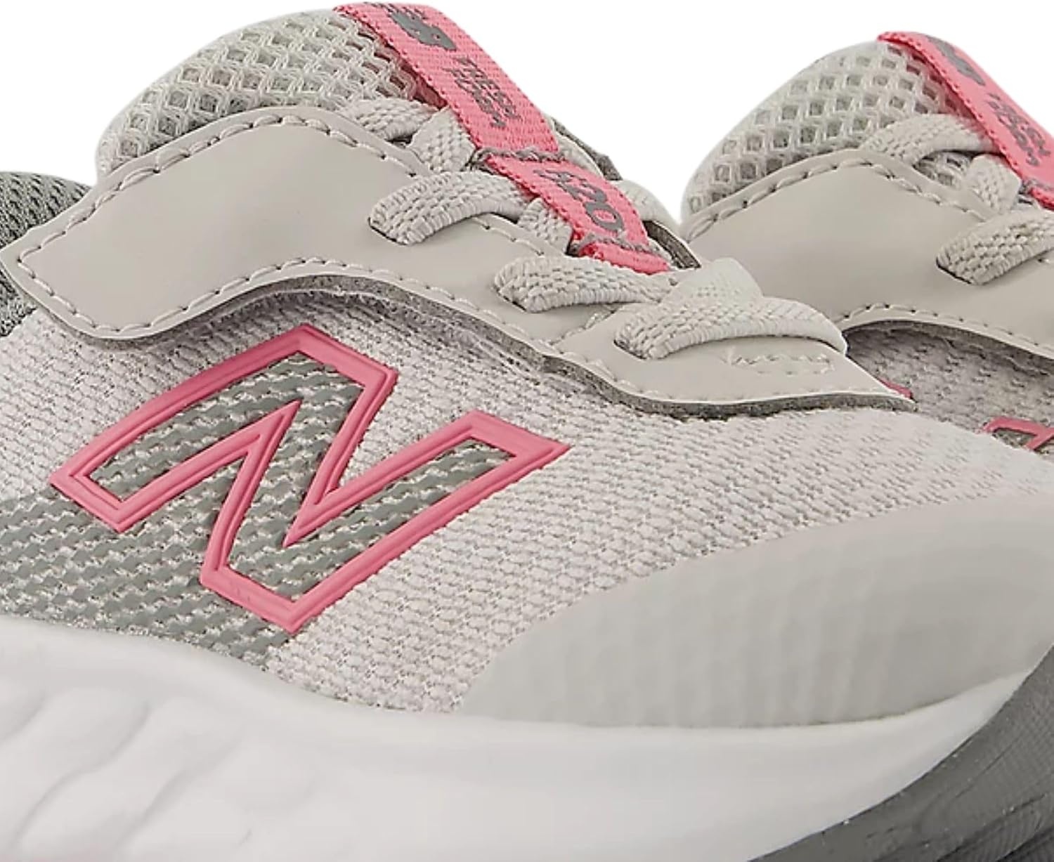 image:imageNew Balance UnisexBaby 520 Airplane Hook amp Loop Running Shoe InfantToddlerGrey MatterSignal Pink