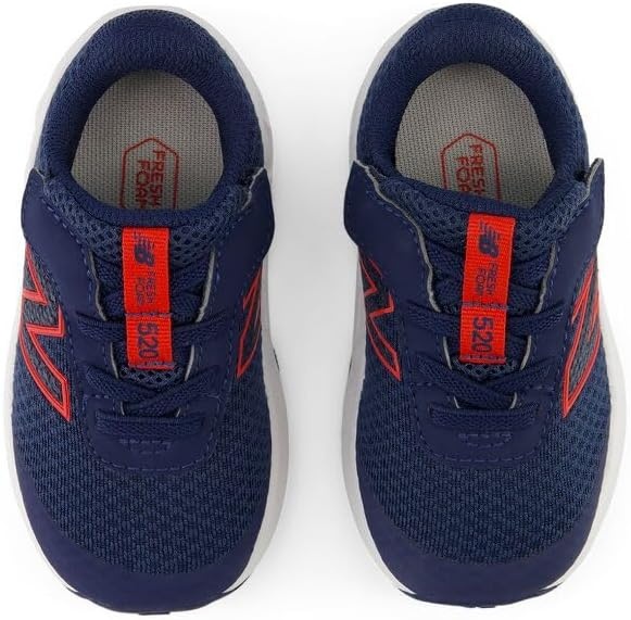image:imageNew Balance UnisexBaby 520 Airplane Hook amp Loop Running Shoe InfantToddlerNb NavyTrue Red