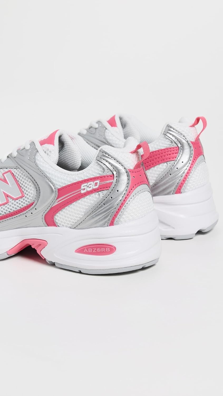 image:imageNew Balance Womens 530 SneakersSilver MetallicDragon Berry