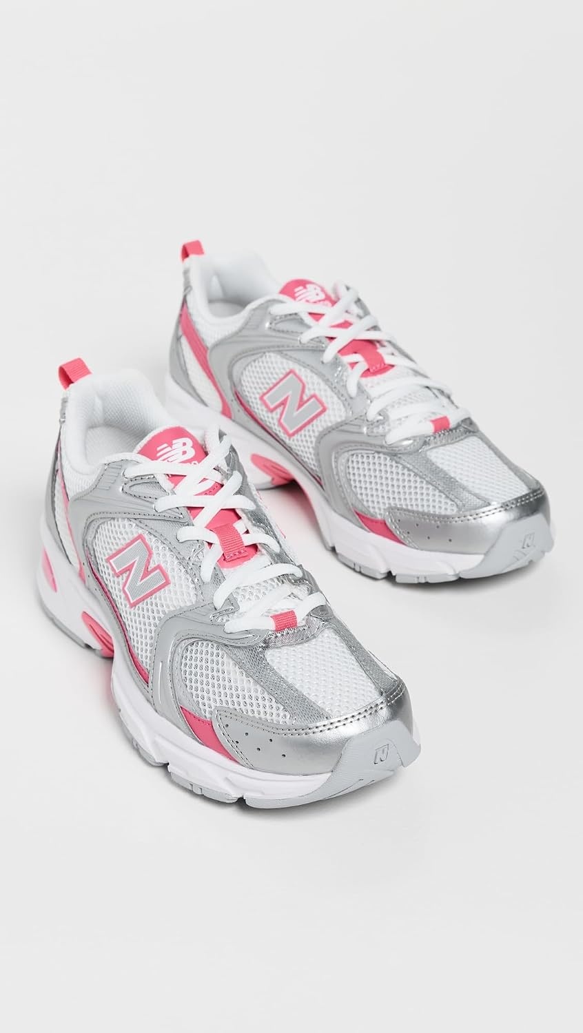 image:imageNew Balance Womens 530 SneakersSilver MetallicDragon Berry