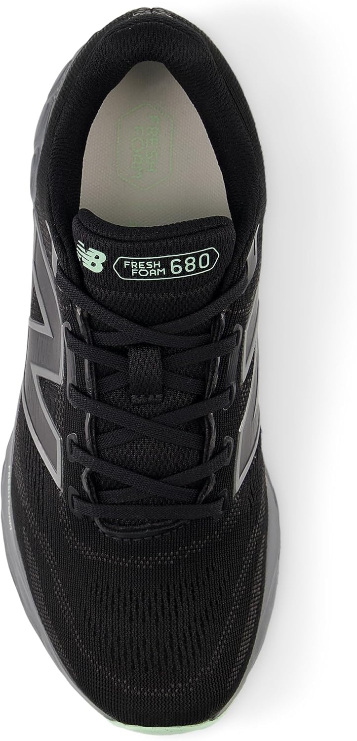 image:imageNew Balance Womens Fresh Foam 680 V8 Waterproof Running ShoeBlackCastlerockLab Green
