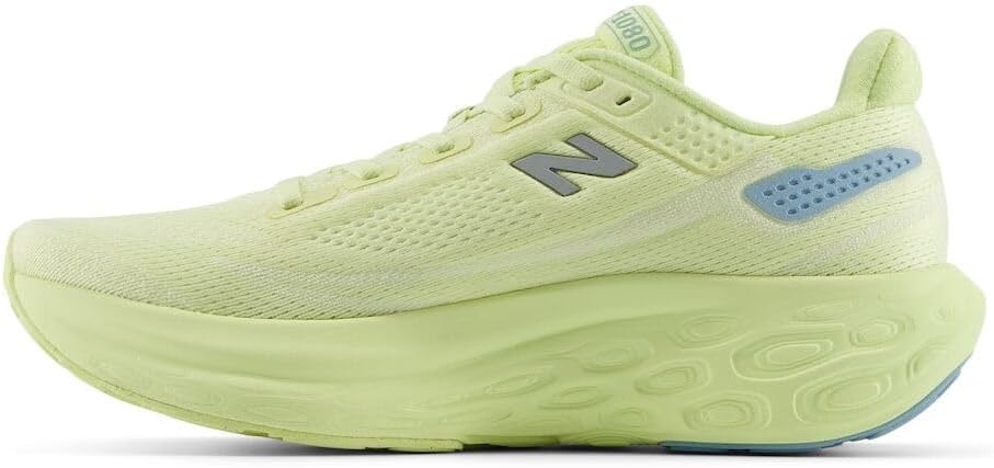 image:imageNew Balance Womens Fresh Foam X 1080 V13 Running ShoesLimelightChrome BlueSilver Metalic