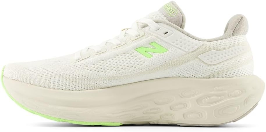 image:imageNew Balance Womens Fresh Foam X 1080 V13 Running ShoesMoonrockBleached Lime GloSea Salt