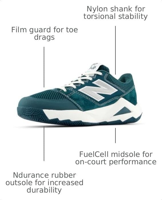 image:imageNew Balance Womens FuelCell Delray V2 Tennis ShoesNb WhiteDeep End