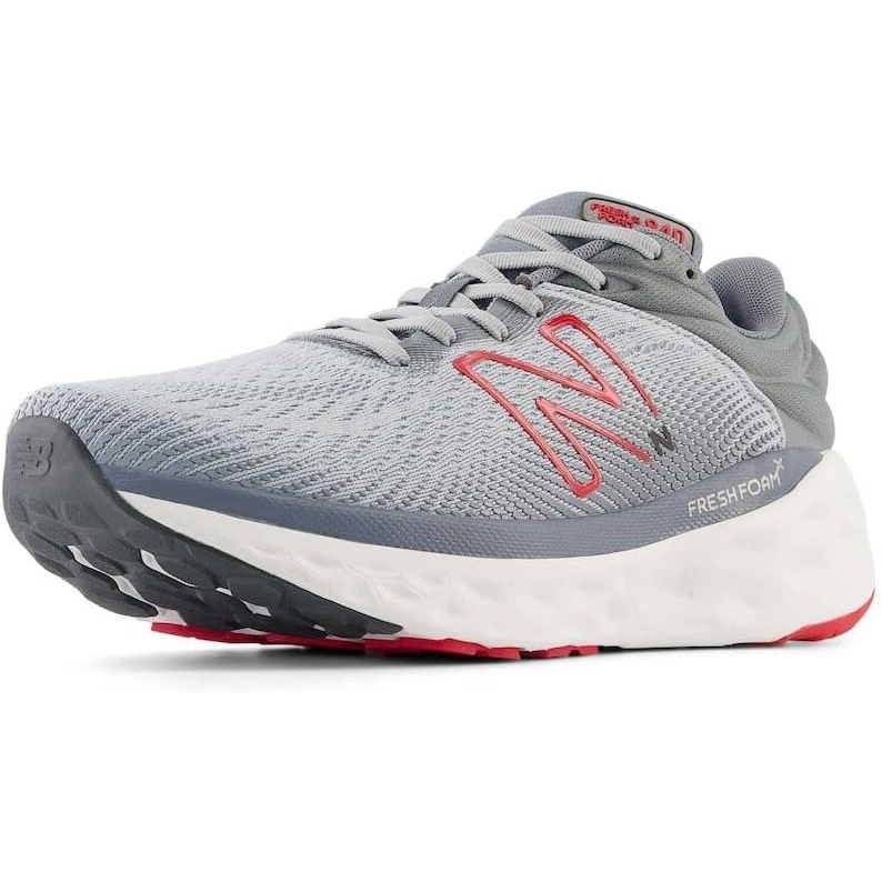 image:imageNew Balance Mens Fresh Foam X 840 V1 Running ShoesAluminum GreyTrue Red