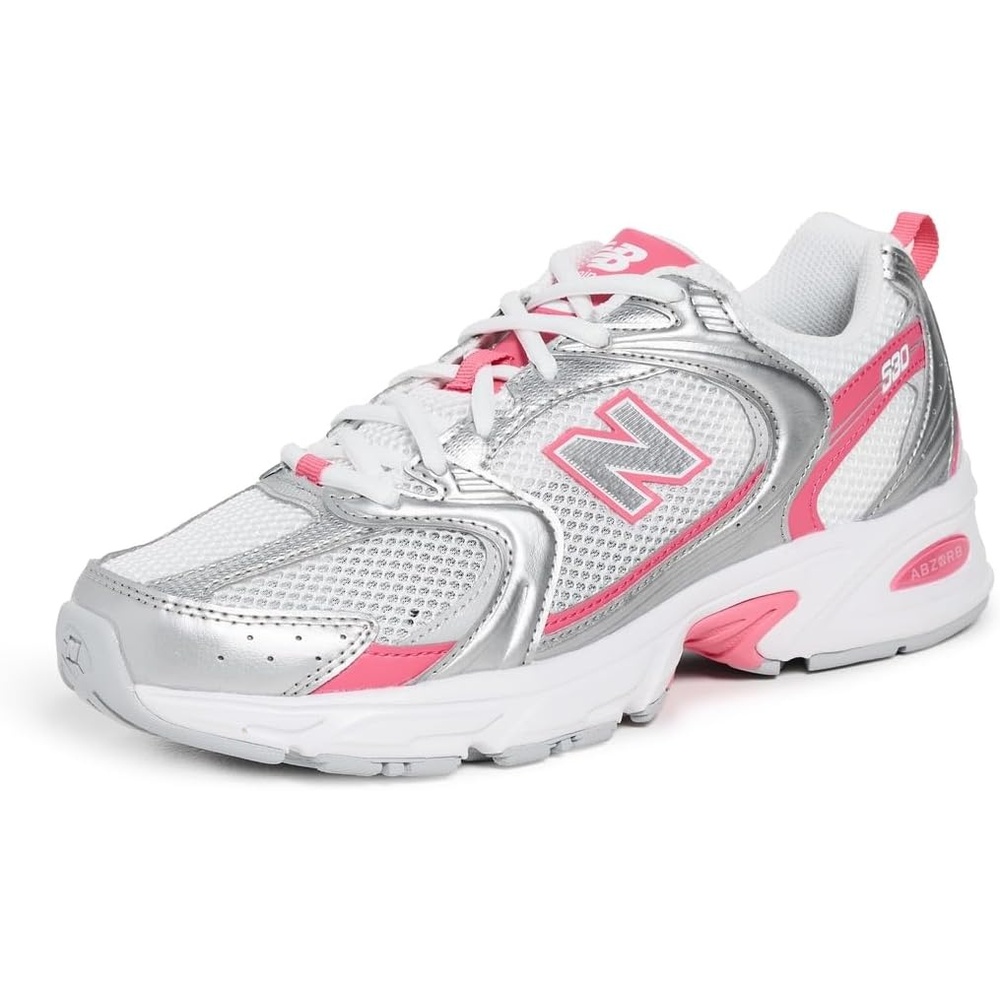 image:imageNew Balance Womens 530 SneakersSilver MetallicDragon Berry