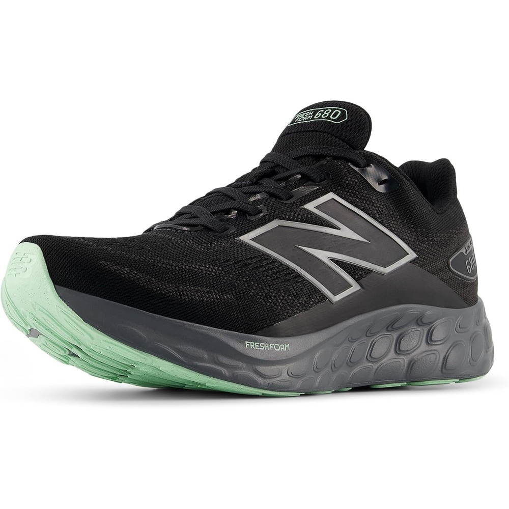 image:imageNew Balance Womens Fresh Foam 680 V8 Waterproof Running ShoeBlackCastlerockLab Green