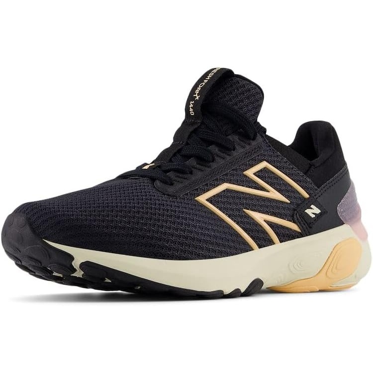 image:imageNew Balance Womens Fresh Foam X 1440 V1 Running ShoesBlackMid Century PinkPeach Blossom