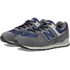 New Balance Kids 574 New-b V2 Familiar Ground Hook and Loop Sneaker(Castlerock/Nb Navy)