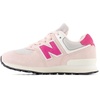 New Balance Kids 574 New-b V2 Familiar Ground Hook and Loop Sneaker(Crystal Pink/Carnival Pink)