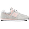 New Balance Kids 574 New-b V2 Familiar Ground Hook and Loop Sneaker(Rain Cloud/Pink Haze)