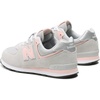 New Balance Kids 574 New-b V2 Familiar Ground Hook and Loop Sneaker(Rain Cloud/Pink Haze)