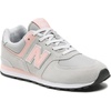 New Balance Kids 574 New-b V2 Familiar Ground Hook and Loop Sneaker(Rain Cloud/Pink Haze)