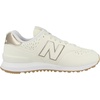 New Balance Kids 574 New-b V2 Familiar Ground Hook and Loop Sneaker(Sea Salt/Light Gold Metallic)