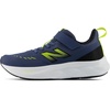 New Balance Kid’s 625 Hook & Loop Running Shoe (Little Kid)(Vintage Indigo/Alkaline Green)