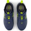 New Balance Kid’s 625 Hook & Loop Running Shoe (Little Kid)(Vintage Indigo/Alkaline Green)