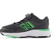 New Balance Kids’ 680 V6 Hook and Loop Running Shoe(Magnet/Vibrant Spring)