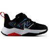 New Balance Kids’ Rave Run V2 Hook and Loop(Black/Blast Red/Team Sky Blue)