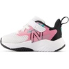New Balance Kids’ Rave Run V2 Hook and Loop(White/Real Pink/Black)