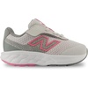 New Balance Unisex-Baby 520 Airplane Hook & Loop Running Shoe (Infant/Toddler)(Grey Matter/Signal Pink)