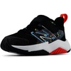 New Balance Kids’ Rave Run V2 Hook and Loop(Black/Blast Red/Team Sky Blue)