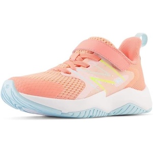 New Balance Kids’ Rave Run V2 Hook and Loop(Grapefruit/Bleach Blue/Hi-lite)