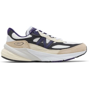New Balance Unisex Adult Made in USA 990 V6 Sneakers(White/Plum/Phantom)