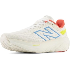 New Balance Women’s Fresh Foam X 1080 V13 Running Shoes(Sea Salt/Coastal Blue/Gulf Red)