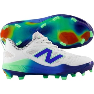New Balance Women’s Velov4 Molded Fastpitch Softball Cleats White/Navy Medium 10