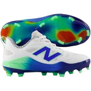 New Balance Women’s Velov4 Molded Fastpitch Softball Cleats White/Navy Medium 6
