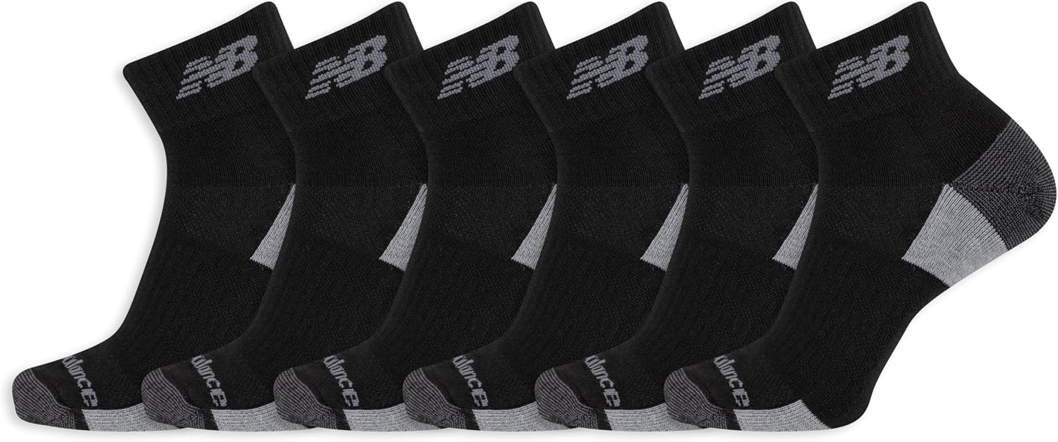 image:imageNew Balance Unisex Adult Performance Recycled Ankle Socks 6 PairsBlack