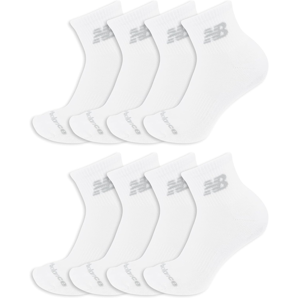 image:imageNew Balance Kids Performance Cushioned Ankle Socks 8 PairsWhite