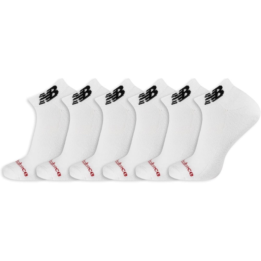 image:imageNew Balance Unisex Adult Everyday Cushioned Low Cut Socks 6 PairsWhite