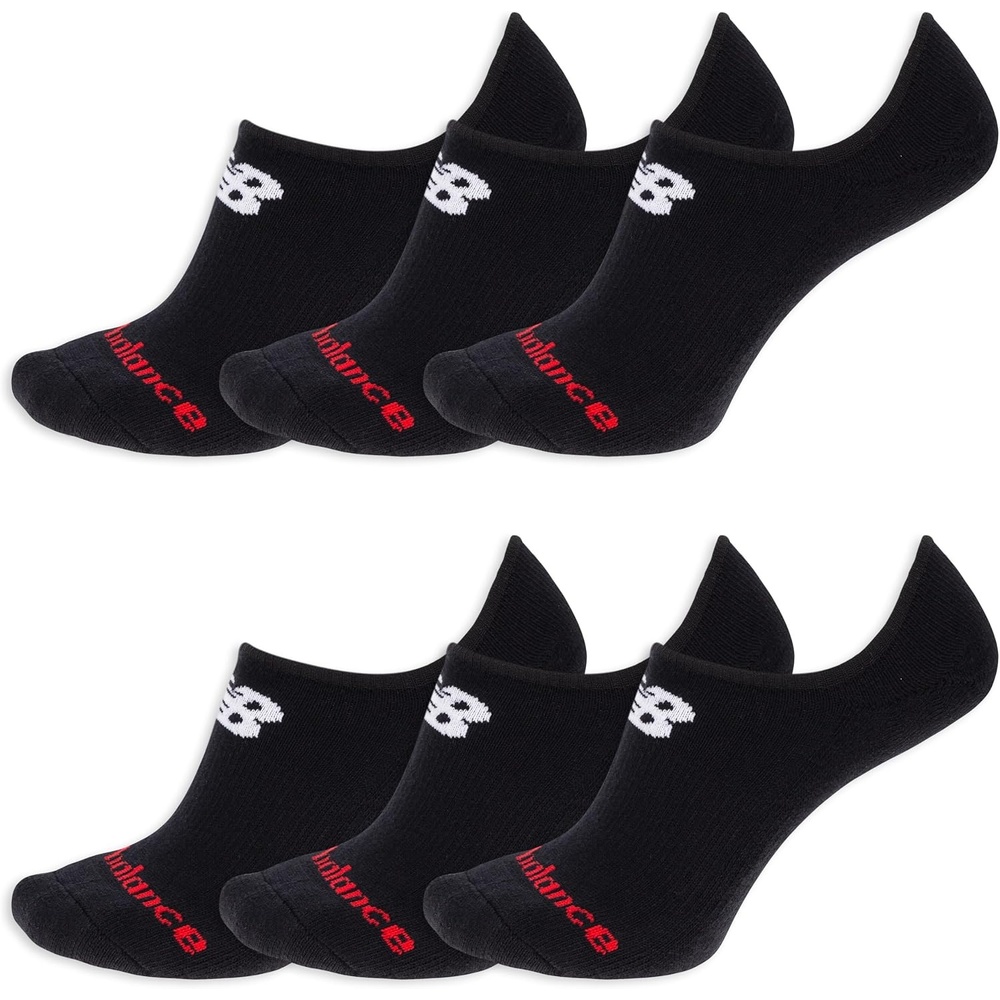 image:imageNew Balance Unisex Adult Everyday Cushioned No Show Socks 6 PairsBlack