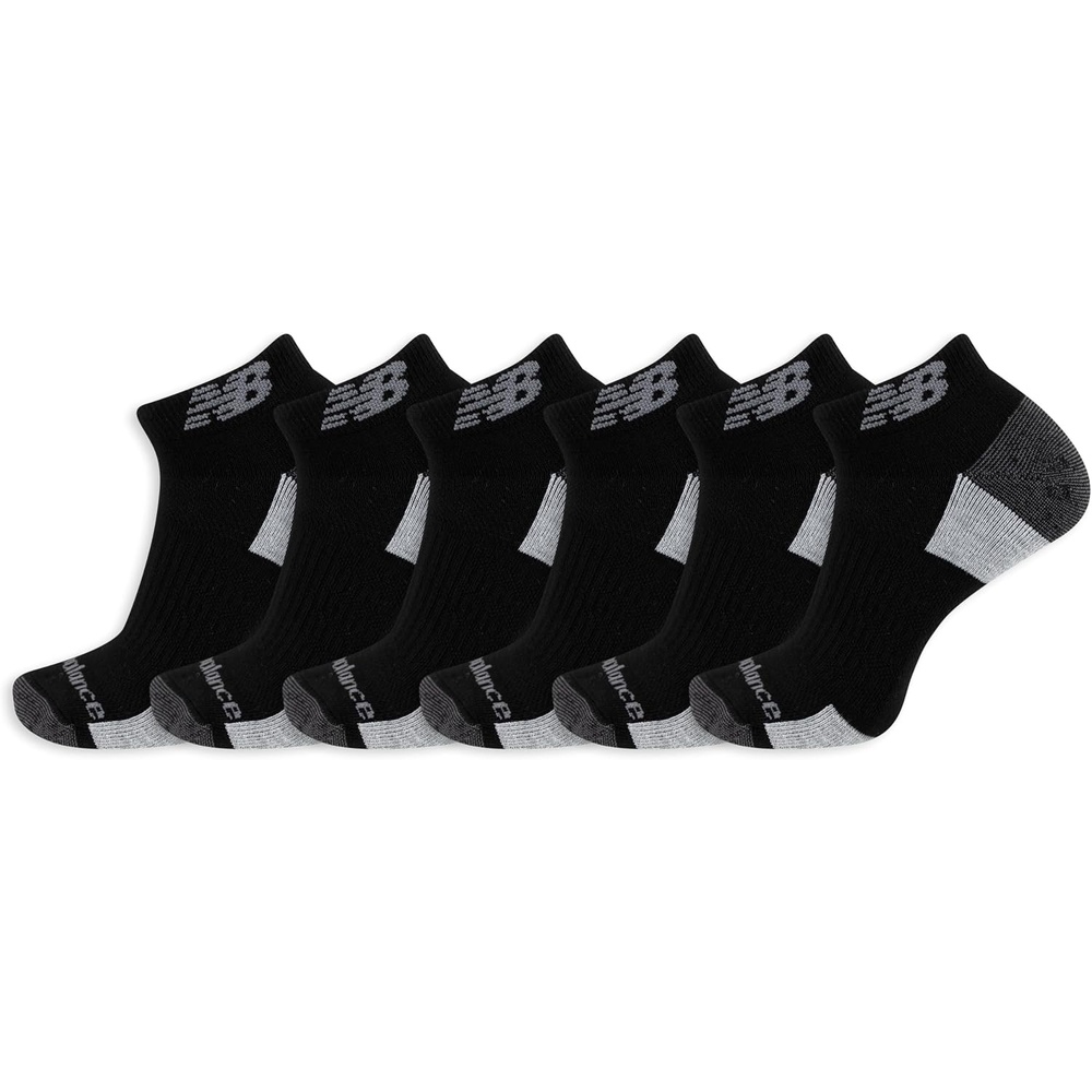 image:imageNew Balance Unisex Adult Performance Recycled Low Cut Socks 6 PairsBlack
