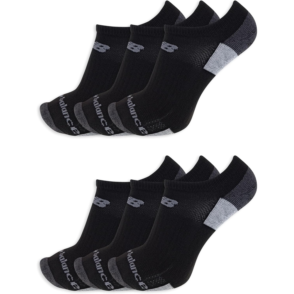 image:imageNew Balance Unisex Adult Performance Recycled No Show Socks 6 PairsBlack