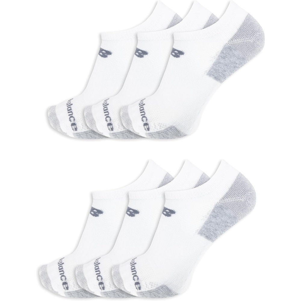 image:imageNew Balance Unisex Adult Performance Recycled No Show Socks 6 PairsWhite