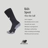 New Balance Kids’ Athletic Arch Support Over the Calf Socks, 1 Pair(Black)
