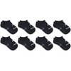 New Balance Kids’ Essential Cushioned No Show Socks, 8 Pairs(Black)